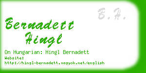 bernadett hingl business card